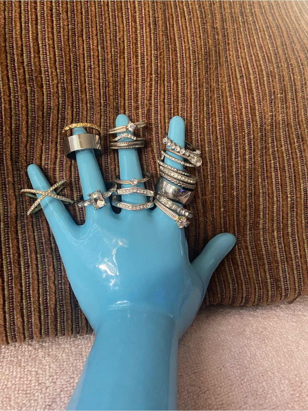 Stackable Silver and Gold Tone Women's Rings